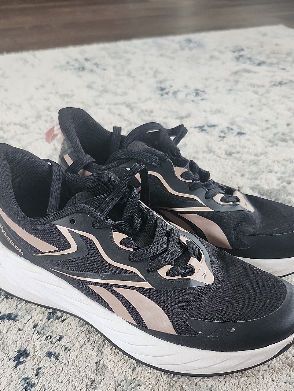 Reebok Women’s Black and Blush Athletic Sneakers
